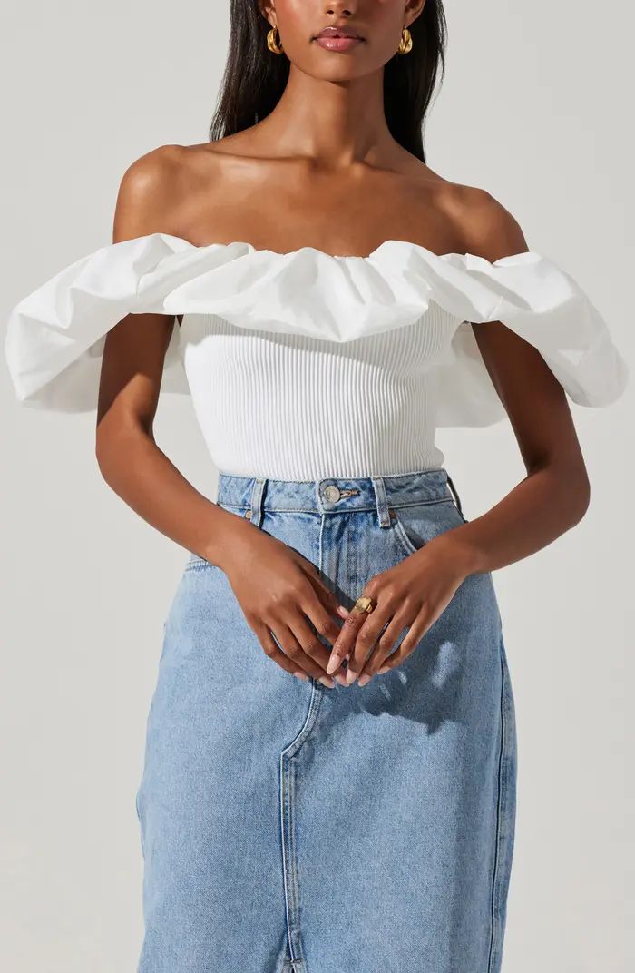 ASTR the Label Cherie Ruffle Off the Shoulder Top | Nordstrom | Nordstrom