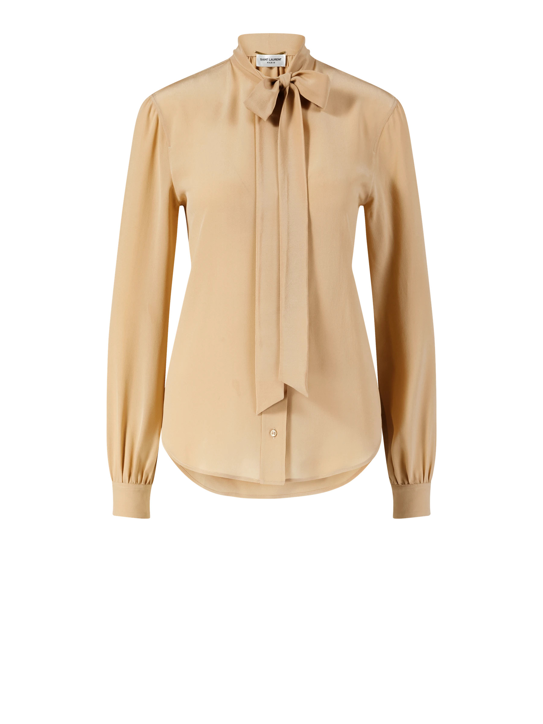 Silk Blouse with Lavallière Collar Beige | Unger-Fashion.com