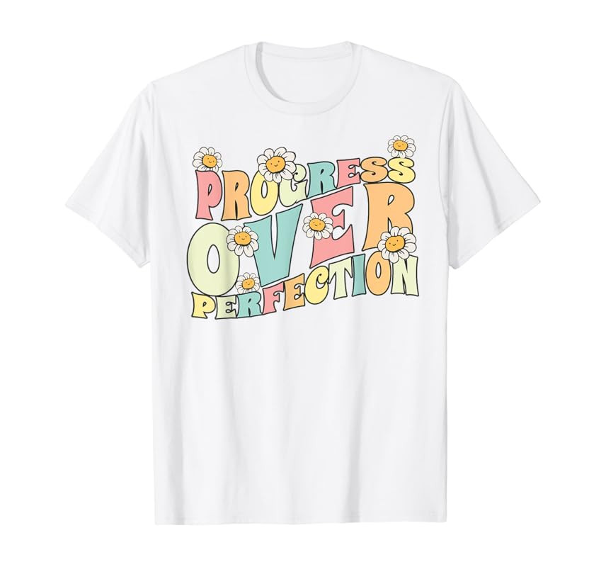 Progress Over Perfection Back to School Teacher and Kids T-Shirt | Amazon (US)