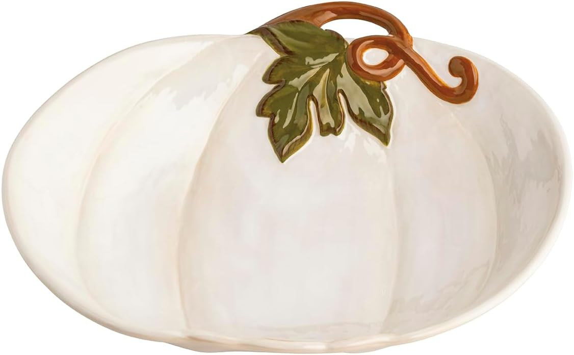 Mud Pie Thanksgiving White Pumpkin Bowl | Amazon (US)