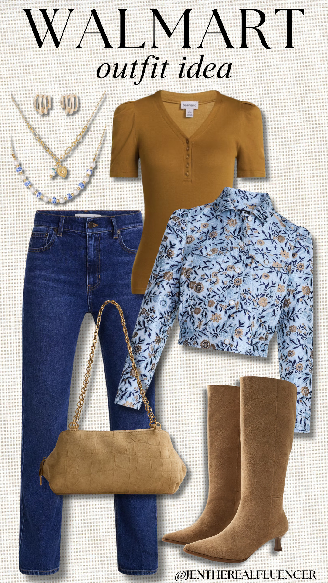 Walmart NEW ARRIVALS! 🍂

SCENARIO Brown Leaf V-Neck Henley Top (5 colors, size XS-XXXL), SCOOP Light Blue Cropped Trucker Jacket with Puff Sleeves (2 colors, size XS-4X), SCENARIO Dark Wash High Rise Straight Leg Jeans (3 colors, size 0-20), NO BOUNDARIES Sand Kitten Heel Tall Boots (4 colors, size 6-11), SCOOP Dusty Camel Faux Suede Chain Shoulder Bag (3 colors), SCOOP Multi Band Sculpted Hoop Earrings, CELEBRITY PINK Bead + Heart Accent Layered Necklace 

 #LTKootd #LTKWorkwear #LTKTravel