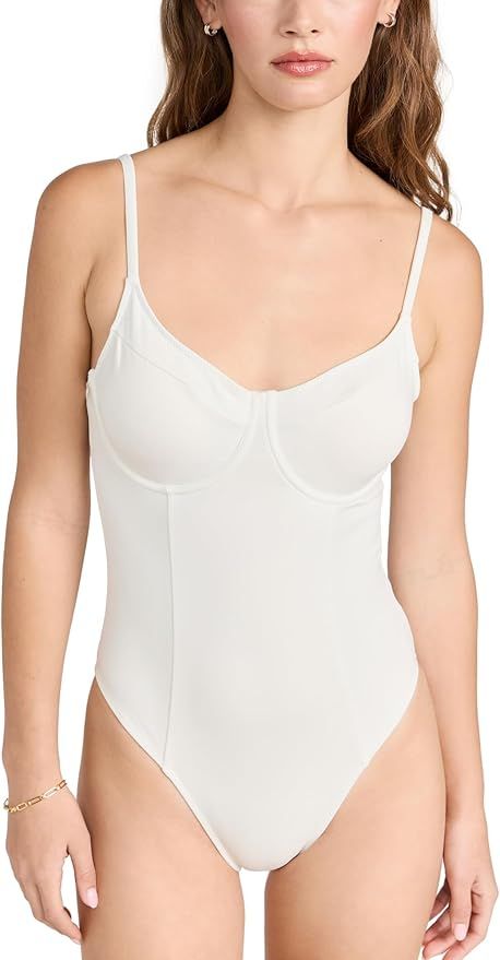 Good American Women's Good Compression Show Up One Piece, White001, XXL | Amazon (US)