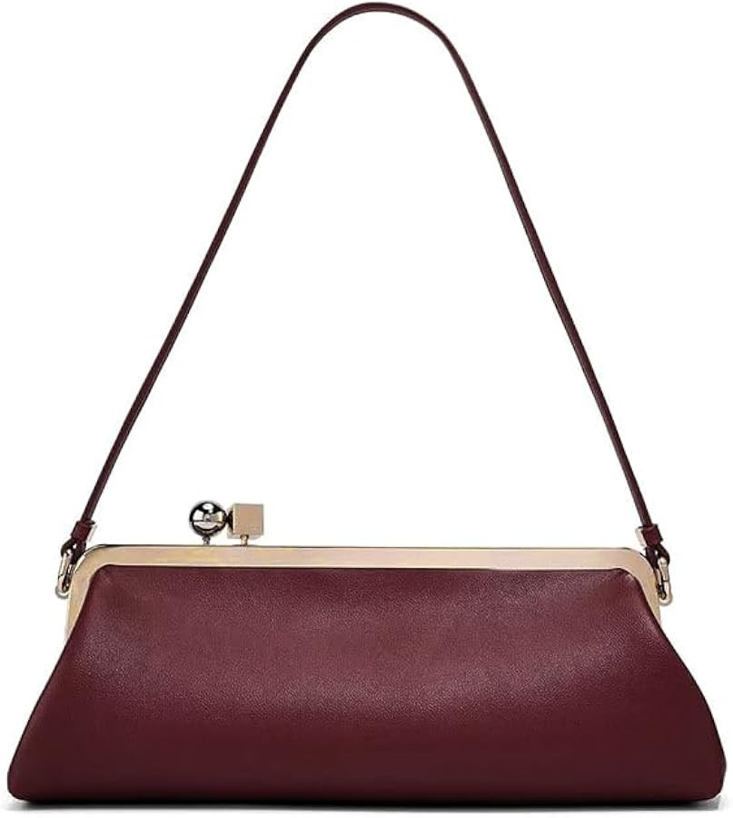 Kisslock Purse Shoulder Bag for Women Elegant Kiss Lock Handbag Evening Clutch Purses Spherical M... | Amazon (US)