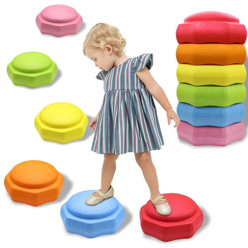 joybond Stepping Stones for Kids – 6 pcs EPP Balance Sensory Kids Stepping Stones for Toddlers 1-3 for Indoor Outdoor Activity Promoting Toddler's Balance and Coordination Skills | Amazon (US)