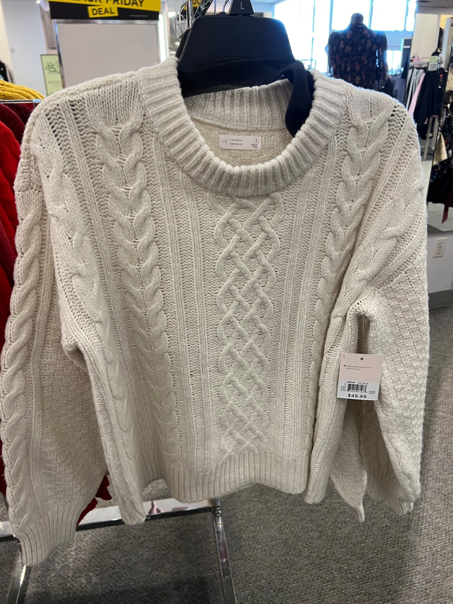 Kohl’s cableknit sweater $16.99 with code GET15 #kohlsfashion 

#LTKFindsUnder100 #LTKFindsUnder50