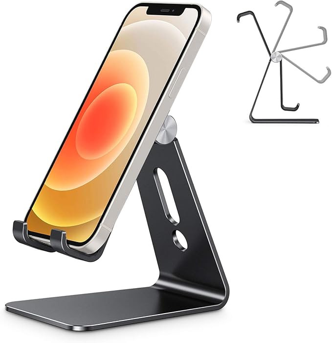 OMOTON Adjustable Cell Phone Stand, C2 Aluminum Desktop Phone Holder Dock Compatible with iPhone ... | Amazon (US)