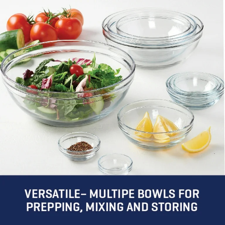 Mainstays Glass Mixing Bowls, 10 Piece Set - Walmart.com | Walmart (US)