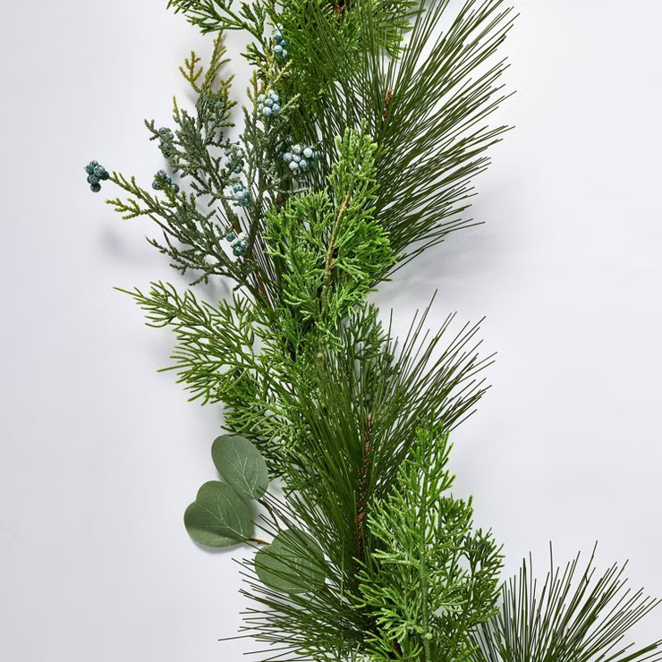 Long Needle Pine with Artificial Juniper Garland - Threshold™ designed with Studio McGee | Target