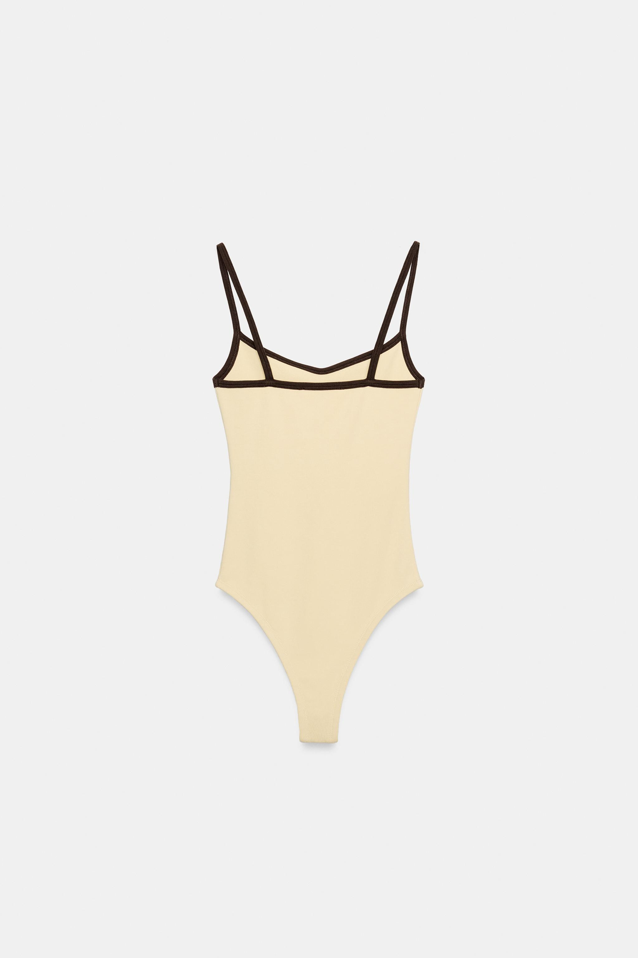 BODYSUIT WITH CONTRAST PIPING | Zara UK