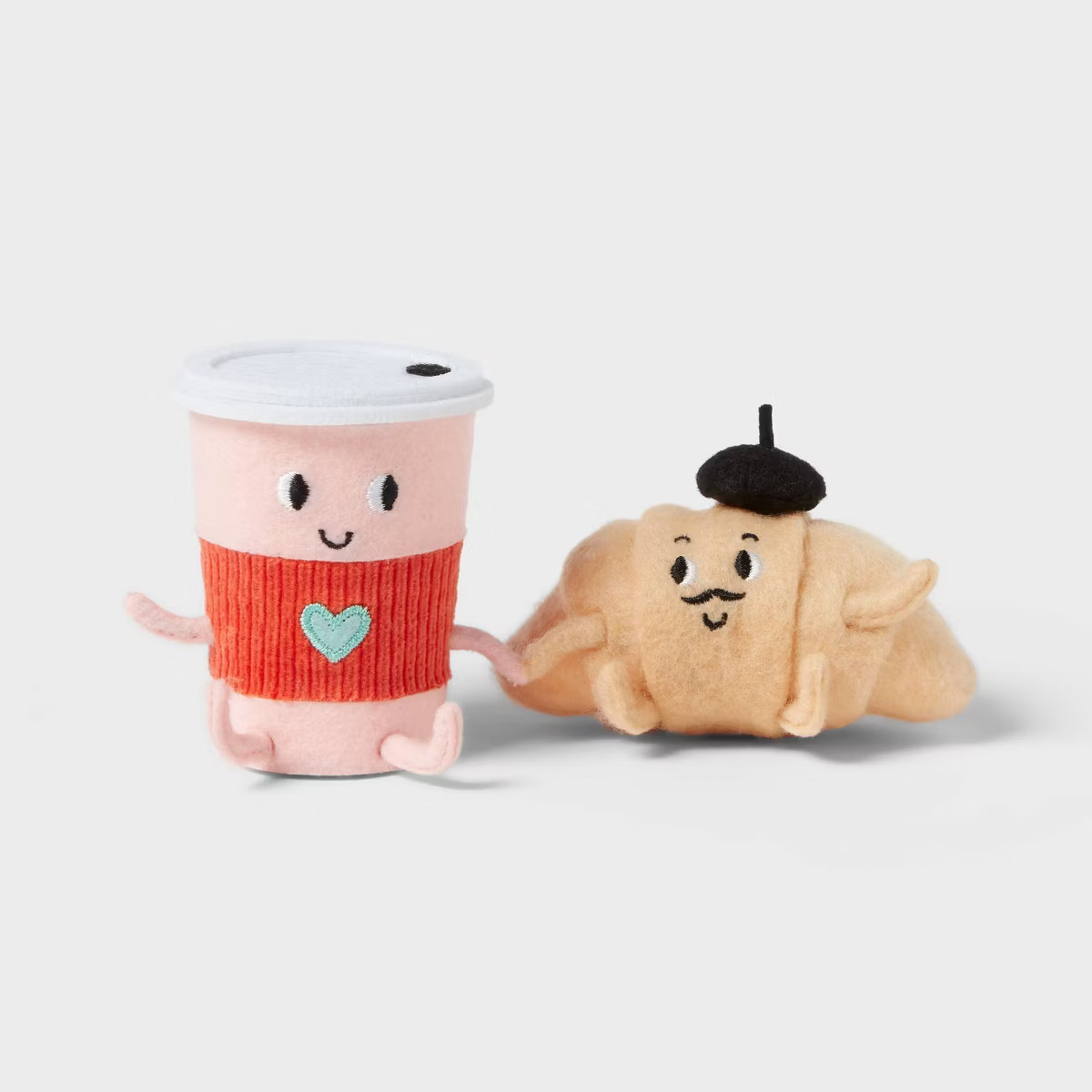 Felt Coffee and Croissant Duo Valentine's Day Figurine - Spritz™ | Target
