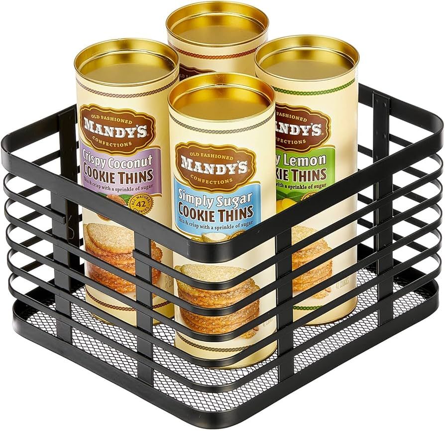 mDesign Modern Decor Metal Wire Food Organizer Storage Bin Basket for Kitchen Cabinets, Pantry, B... | Amazon (US)