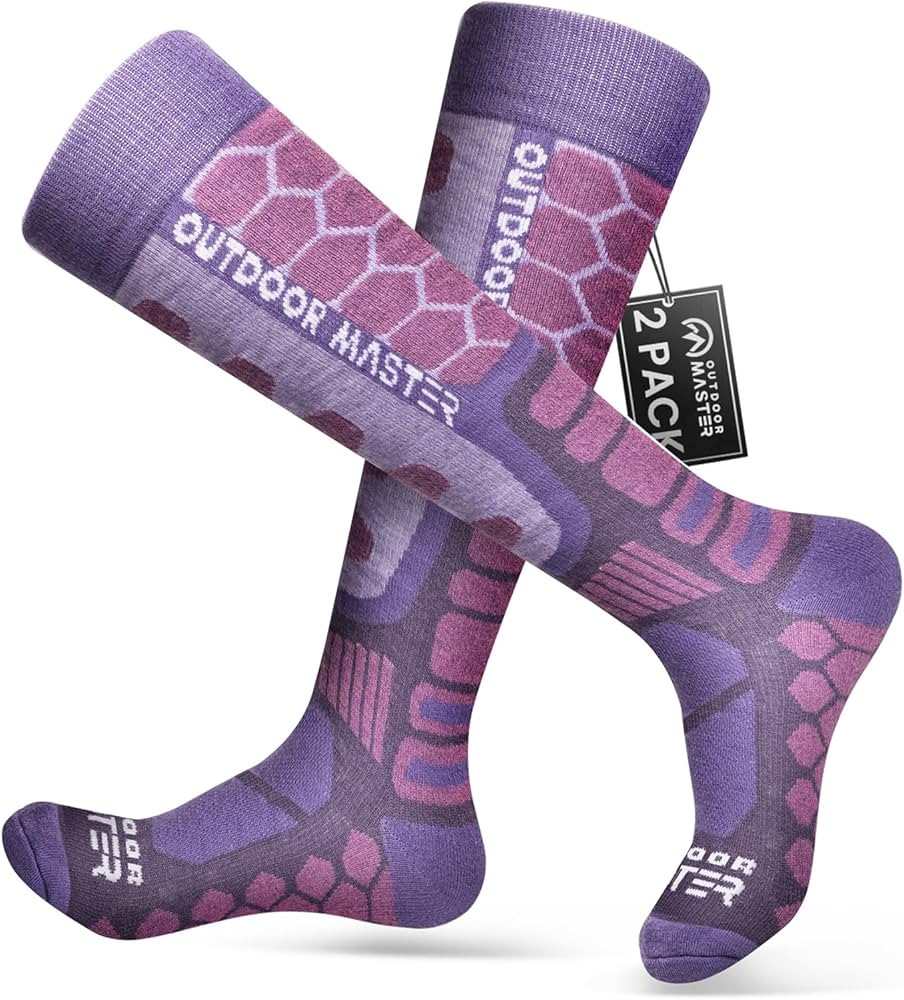 OutdoorMaster Merino Wool Ski Socks, 2/3 Pairs Compression Over The Calf for Men & Women, Winter ... | Amazon (US)