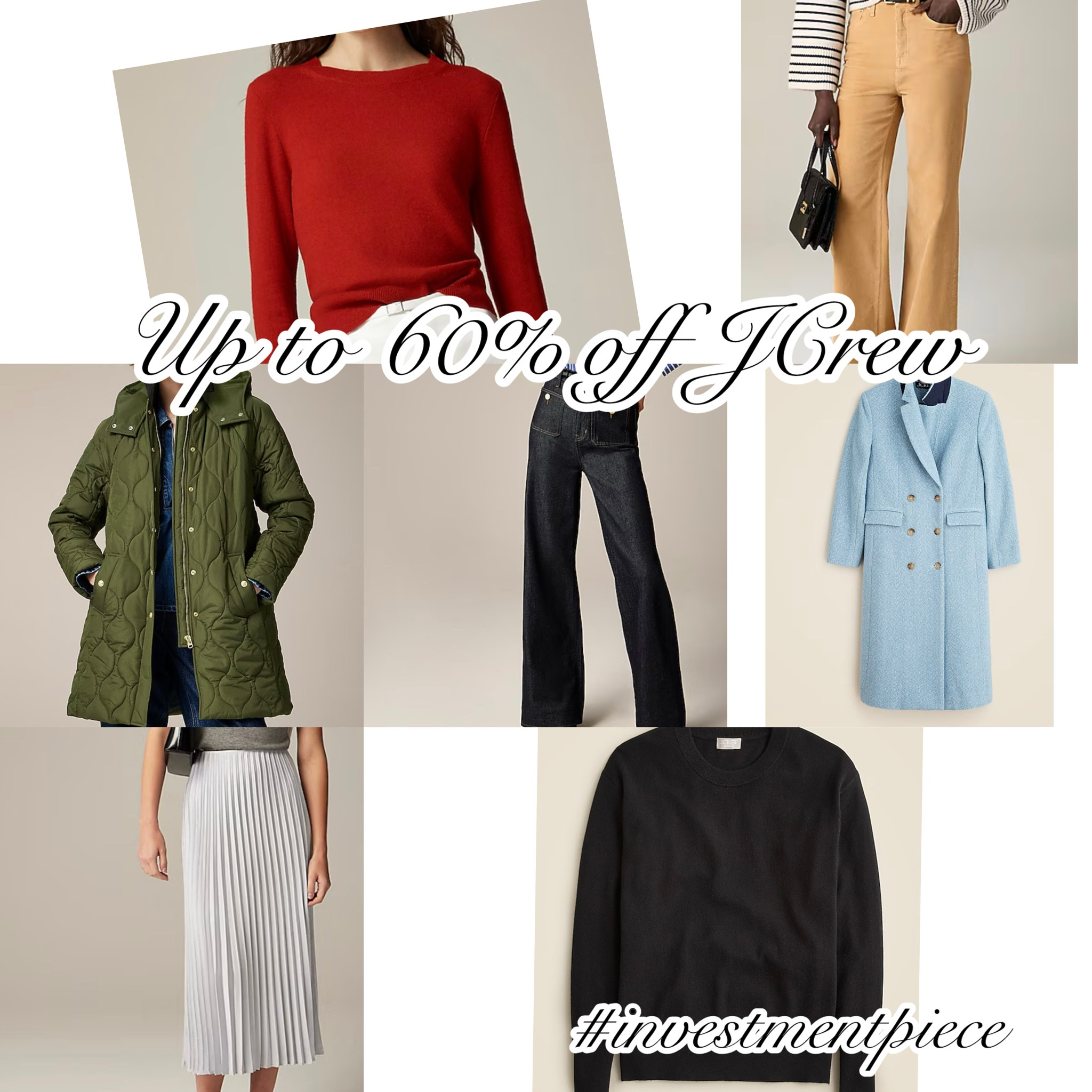 From cashmere to denim to coats and more- get up to 60% off for Black Friday @jcrew (no code needed!) Here are my top picks! #investmentpiece 

#LTKFindsUnder100 #LTKCyberWeek #LTKStyleTip