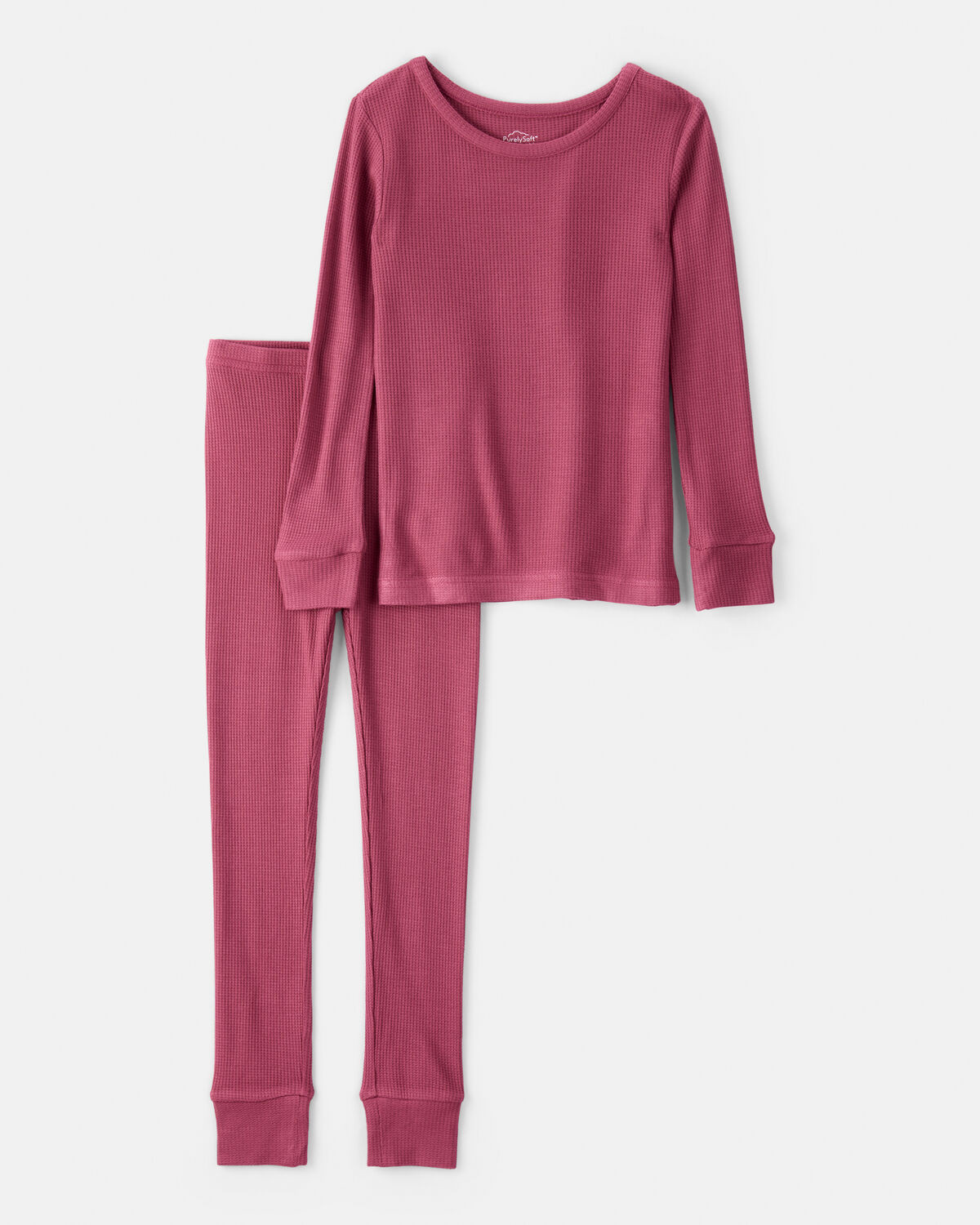 Girls PurelySoft Long-Sleeve 2-Piece Pajamas - Burgundy | Carter's Inc