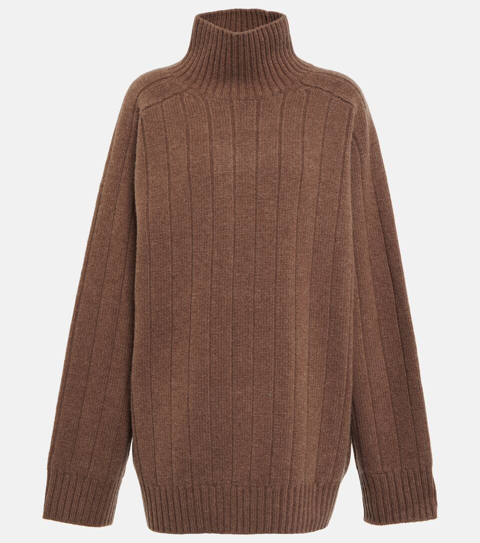 Ribbed-knit wool-blend turtleneck sweater | Mytheresa (UK)