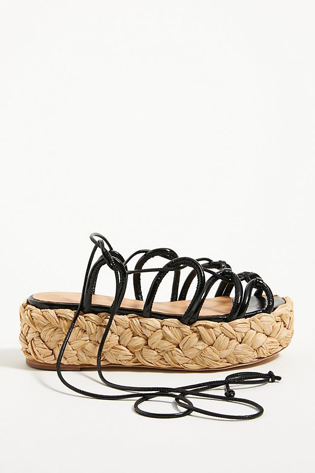 Paloma Barcelo Lace-Up Espadrille Platform Sandals | Anthropologie (US)