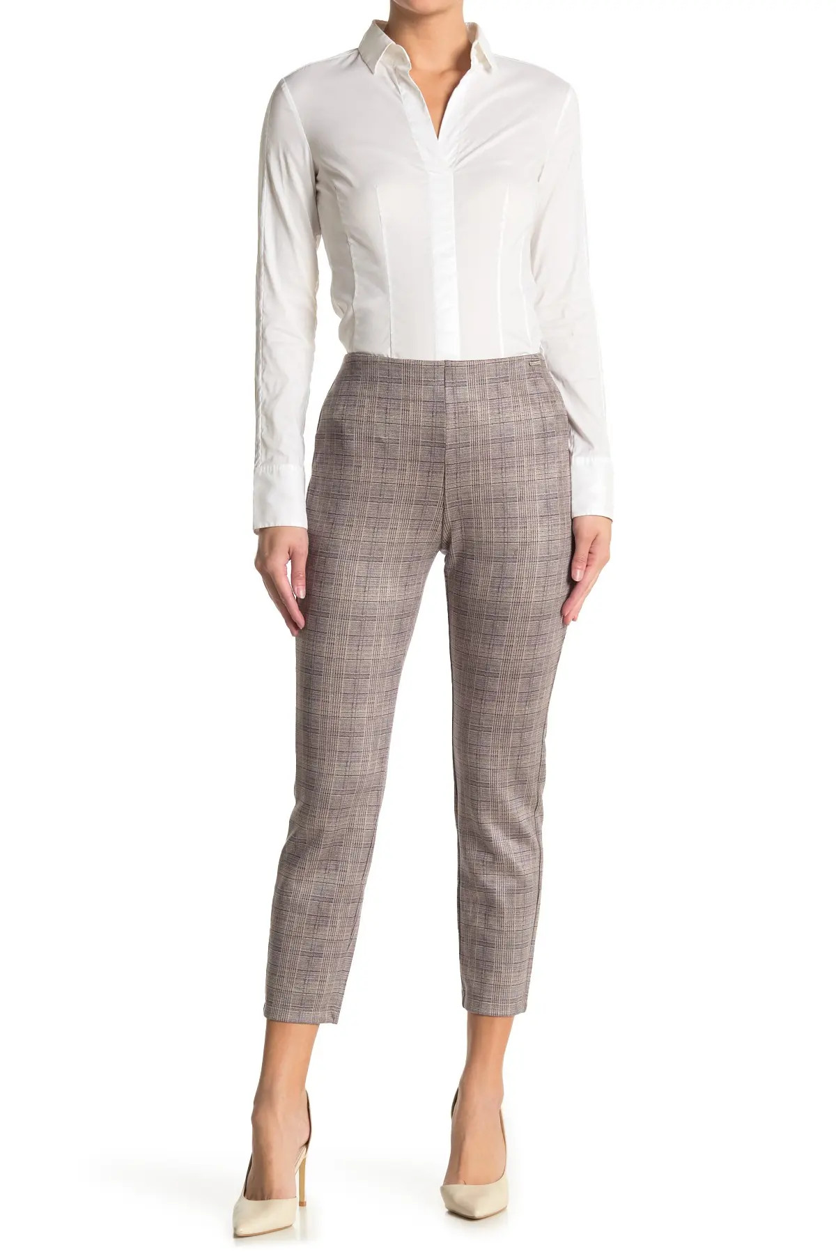 T Tahari Plaid Faux Suede Pull-On Pants at Nordstrom Rack | Nordstrom Rack