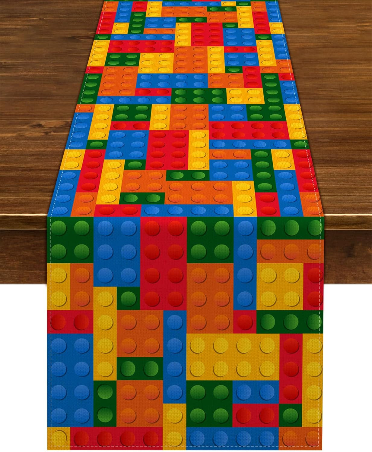Building Blocks Table Runner for Kids Themed Party Supply Colorful Birthday Party Decoration School Classroom Home Decor (13" x 72") | Amazon (US)