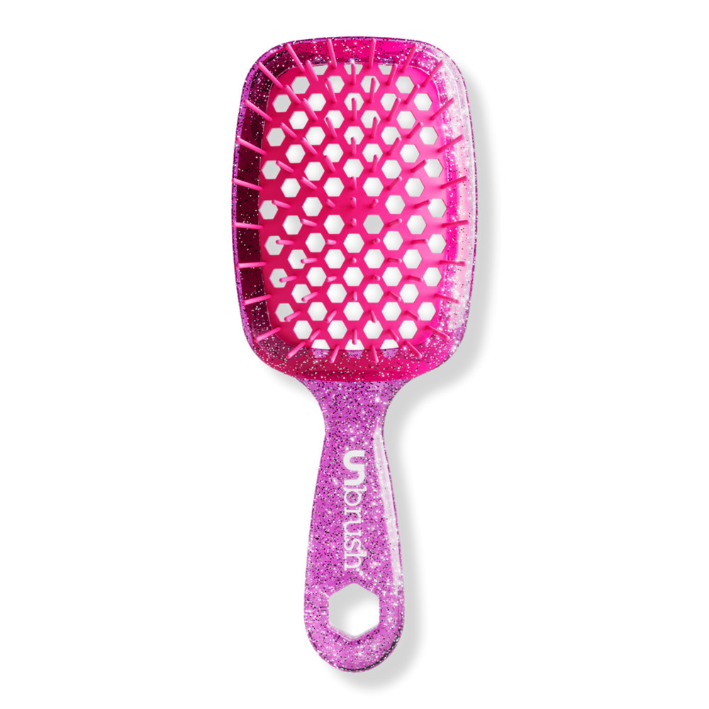 UNbrush Detangling Hair Brush Mini - Glitter Rose Quartz | Ulta