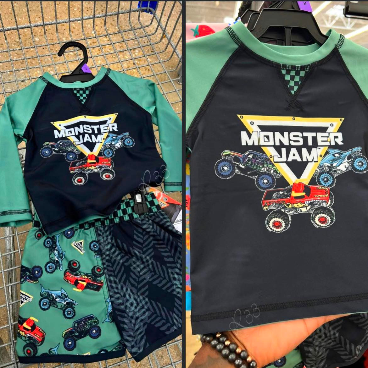Digging these Monster Jam Outfits💚🚛🚛🚛 #monsterjam #walamrt #cartoon 

 #LTKSwim #LTKBaby #LTKKids