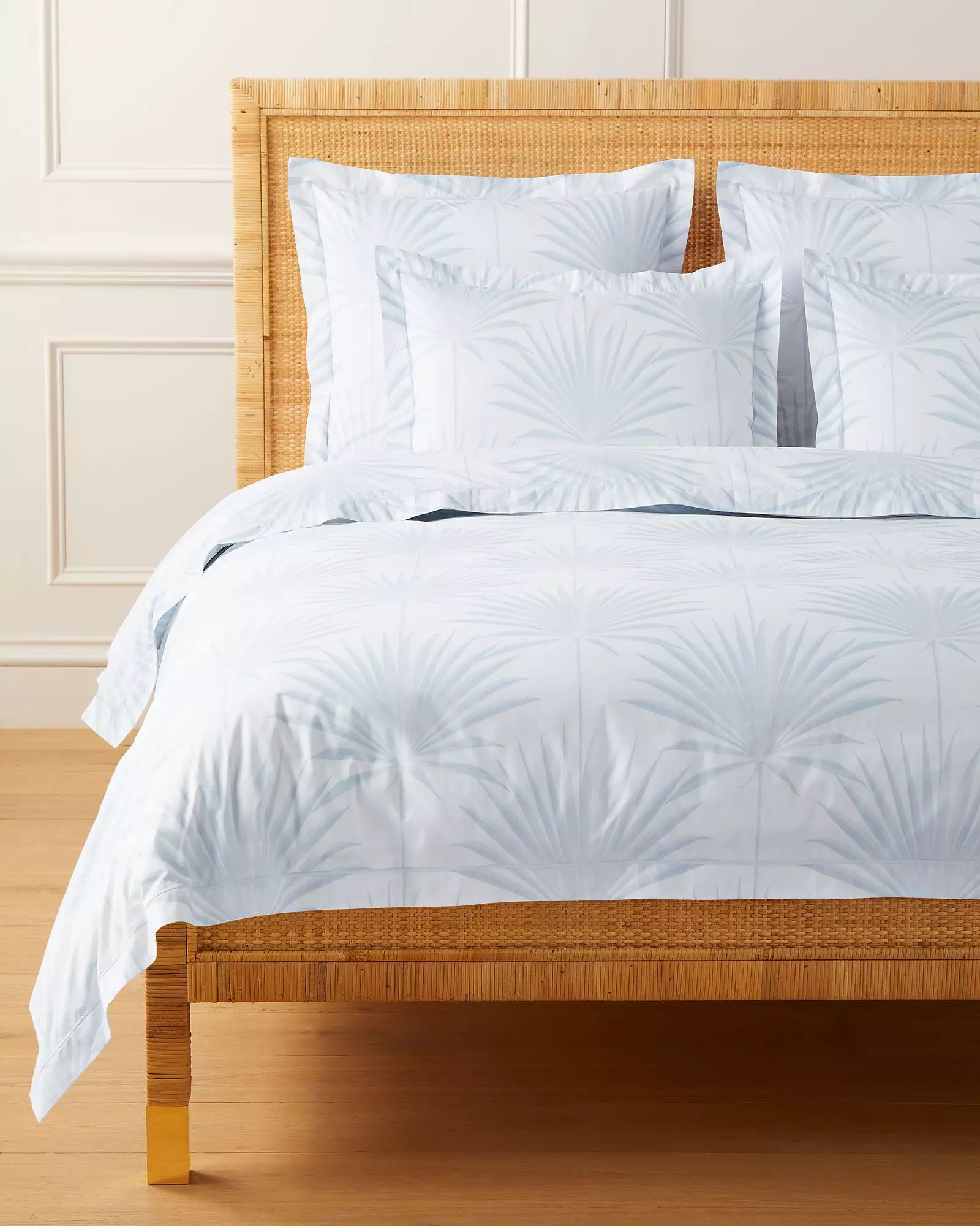 Island Palm Percale Duvet Cover | Serena and Lily