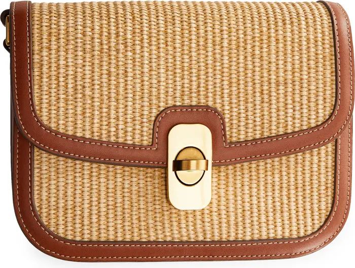 MANGO Raffia Shoulder Bag | Nordstrom | Nordstrom