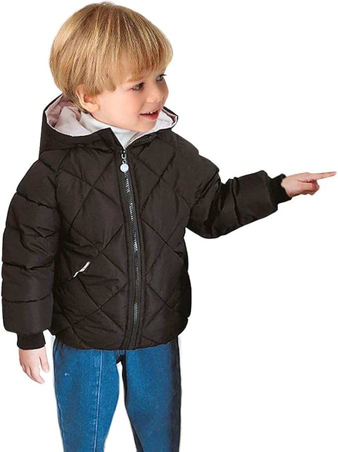 Curipeer Boys Girls Winter Jacket with Hooded Warm Snow Toddler Outer Clothing | Amazon (US)