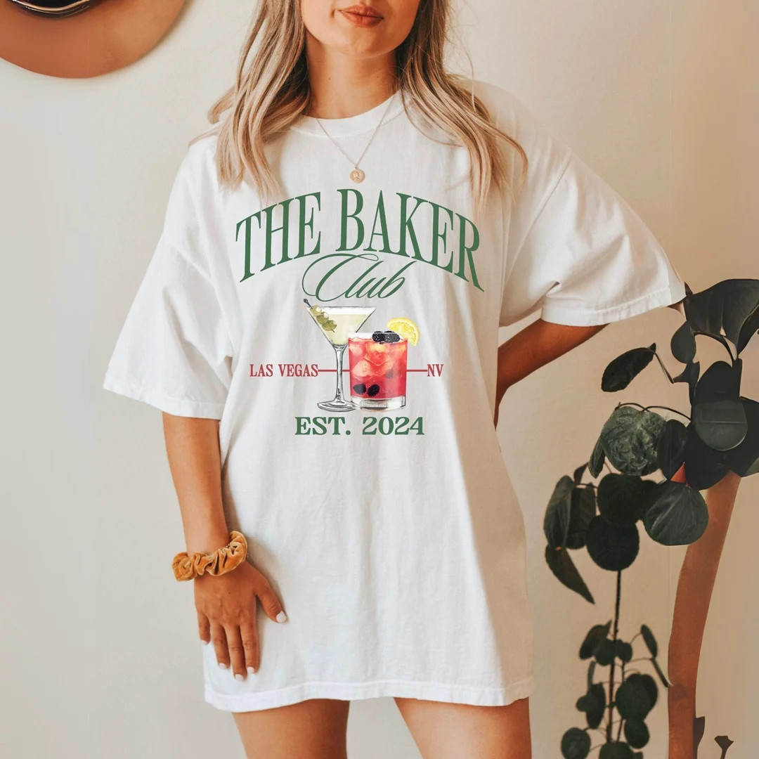 Personalized Social Club Shirt Comfort Colors® Gift for Bridesmaids Proposal Custom Bridal Party... | Etsy (US)