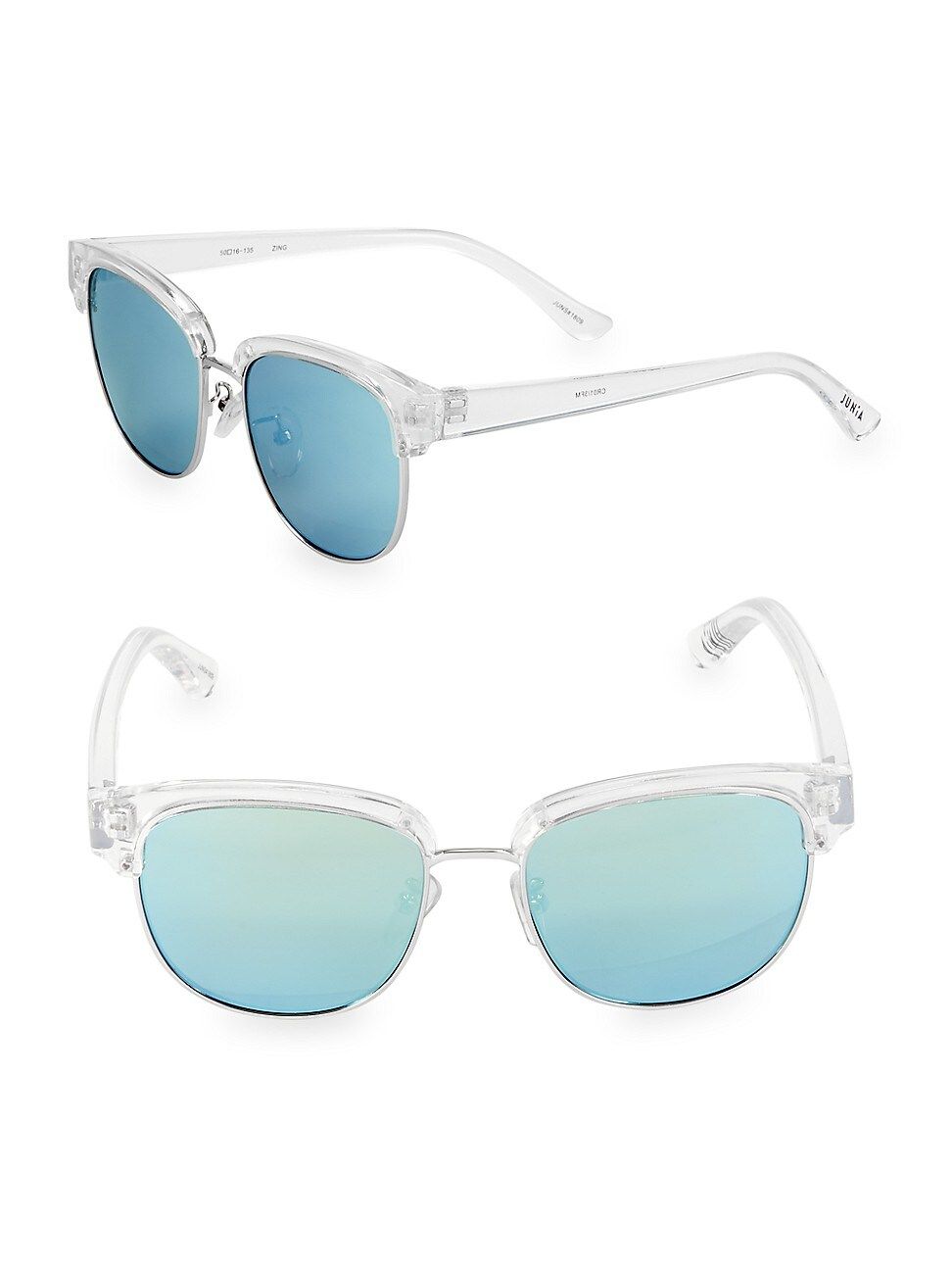 Junia Zing Clubmaster Sunglasses - Clear | Saks Fifth Avenue