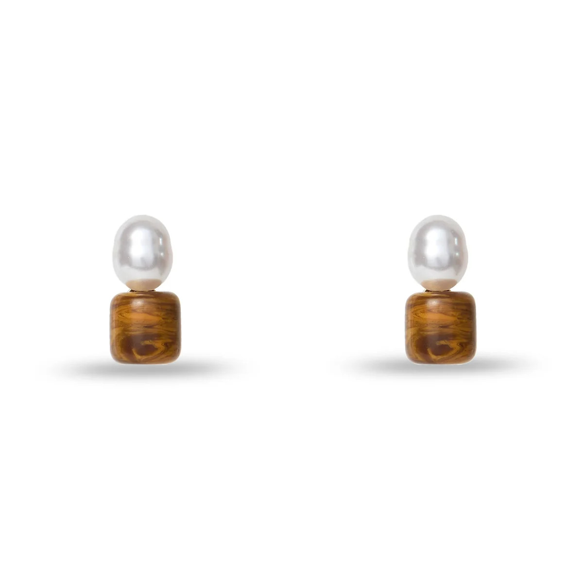TIGERS EYE PEBBLE STUD EARRING | LELE SADOUGHI