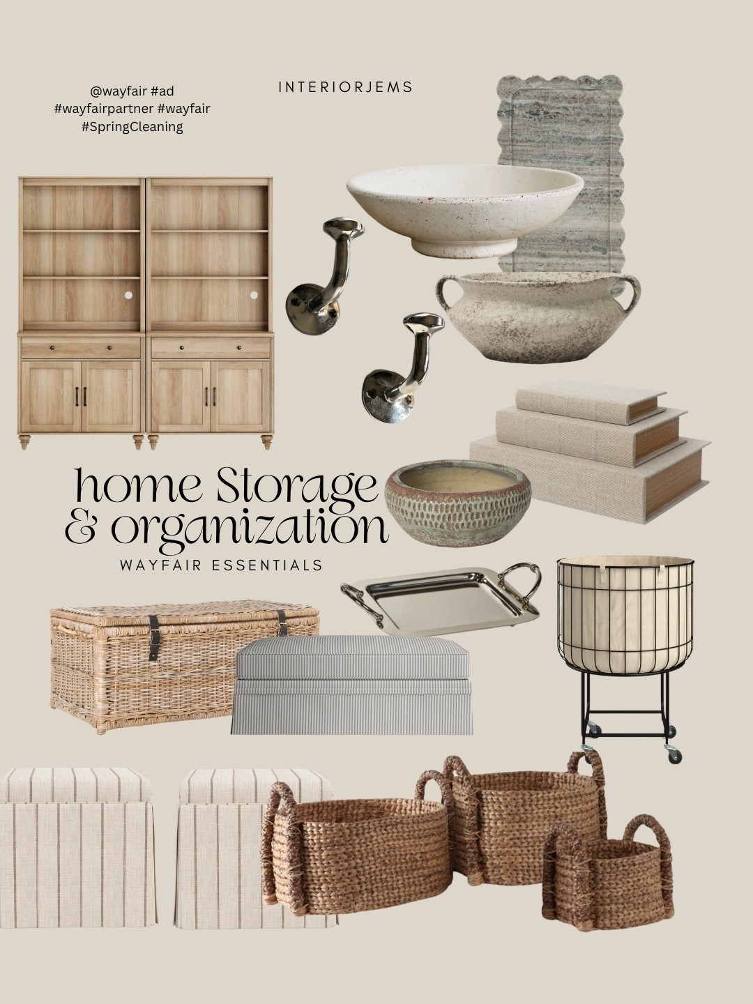 #WayfairPartner these are the kind of one of a kind storage pieces I always look for when I am getting my home organized for spring. From woven trunks and structured ottomans to oversized baskets, cabinets, and functional trays, this is how you keep things put away without it feeling cluttered.

Everything has a place but it still feels styled, collected, and intentional while working for real everyday life.

@wayfair #ad #wayfair #SpringCleaning

#LTKHome #LTKSaleAlert