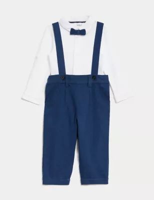2pc Cotton Rich Top & Bottom Outfit (0-3 Yrs) | M&S Collection | M&S | Marks & Spencer IE