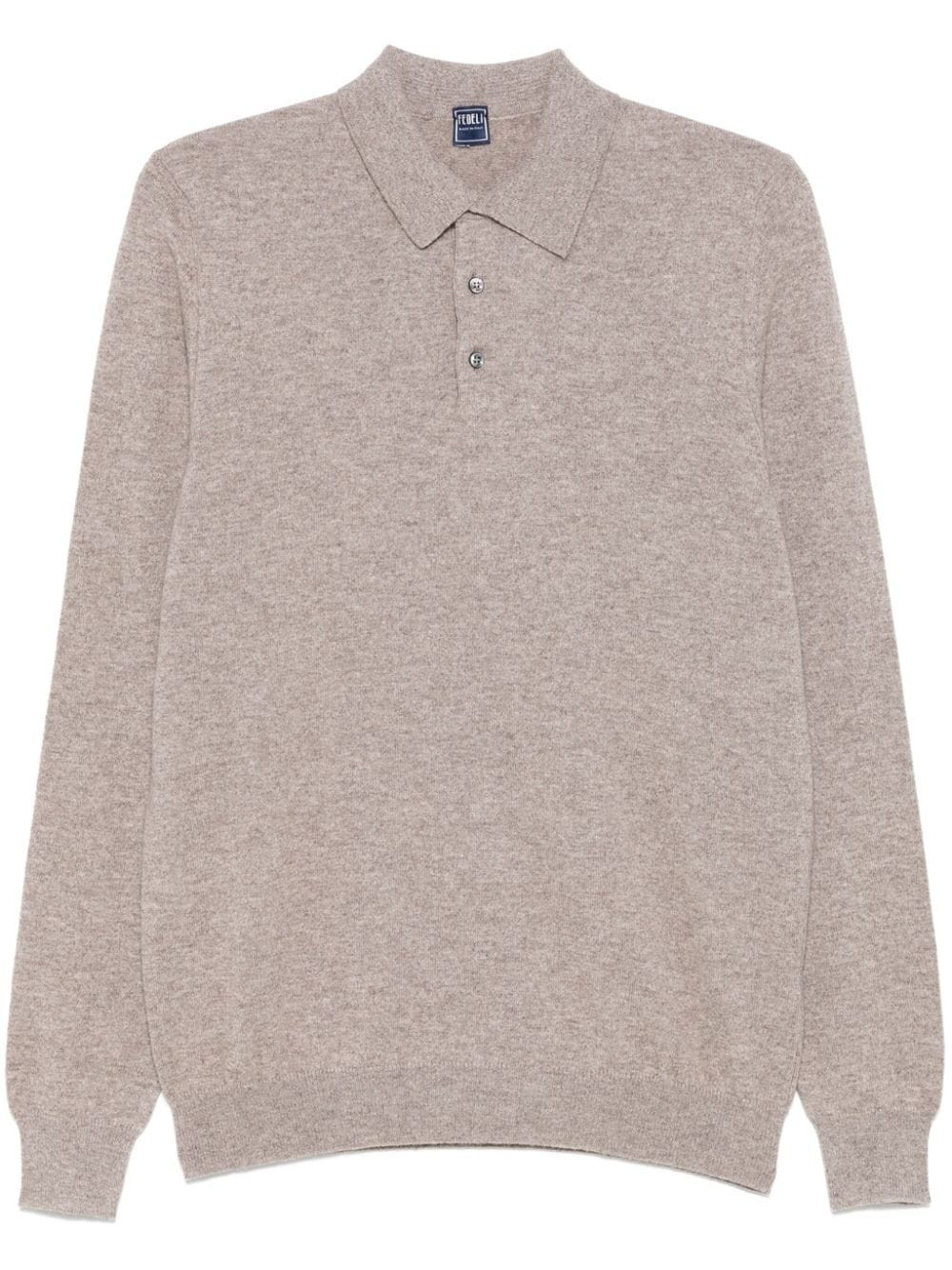 Fedeli cashmere polo shirt - Grey | Farfetch Global