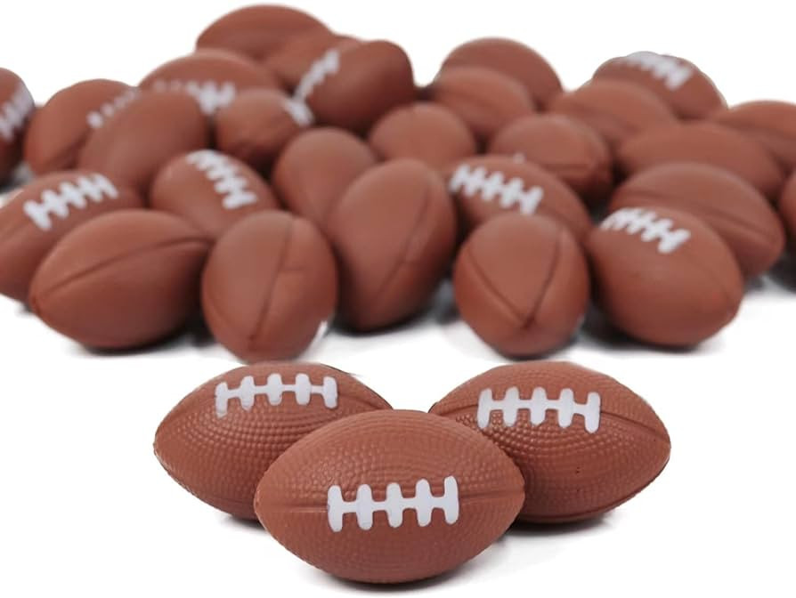 GIFTEXPRESS 30-Pack Mini Foam Football, Mini Stress Ball, Foam Sports Ball for Big Game Party, Fo... | Amazon (US)