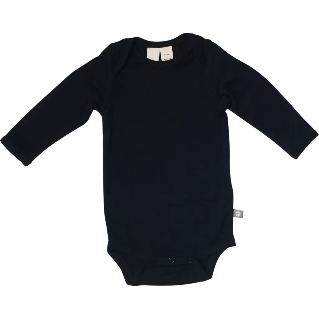 Kyte BABY Long Sleeve Bodysuit in Midnight at Nordstrom, Size Newborn | Nordstrom