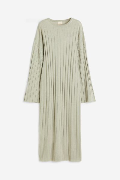 Rib-knit Merino Wool Dress | H&M (US + CA)
