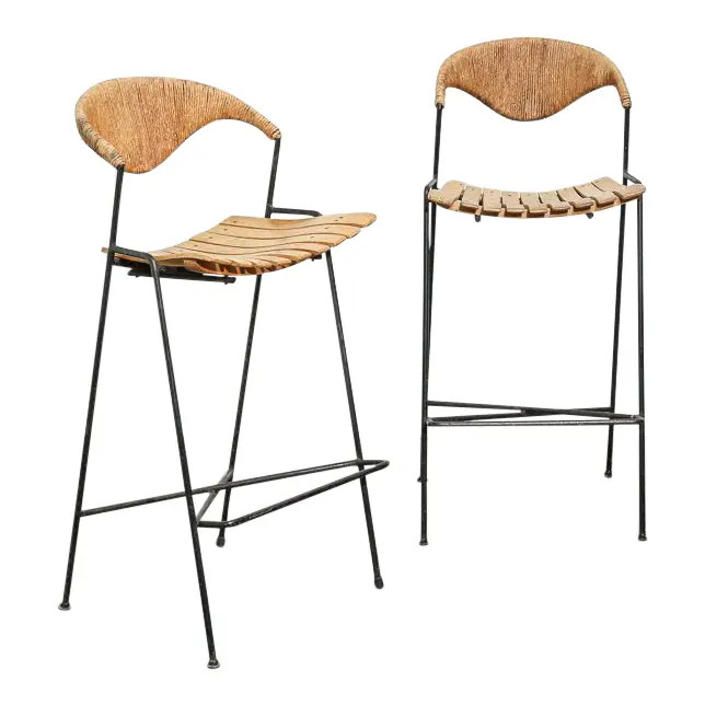 Rush Bar Stools by Arthur Umanoff | Chairish
