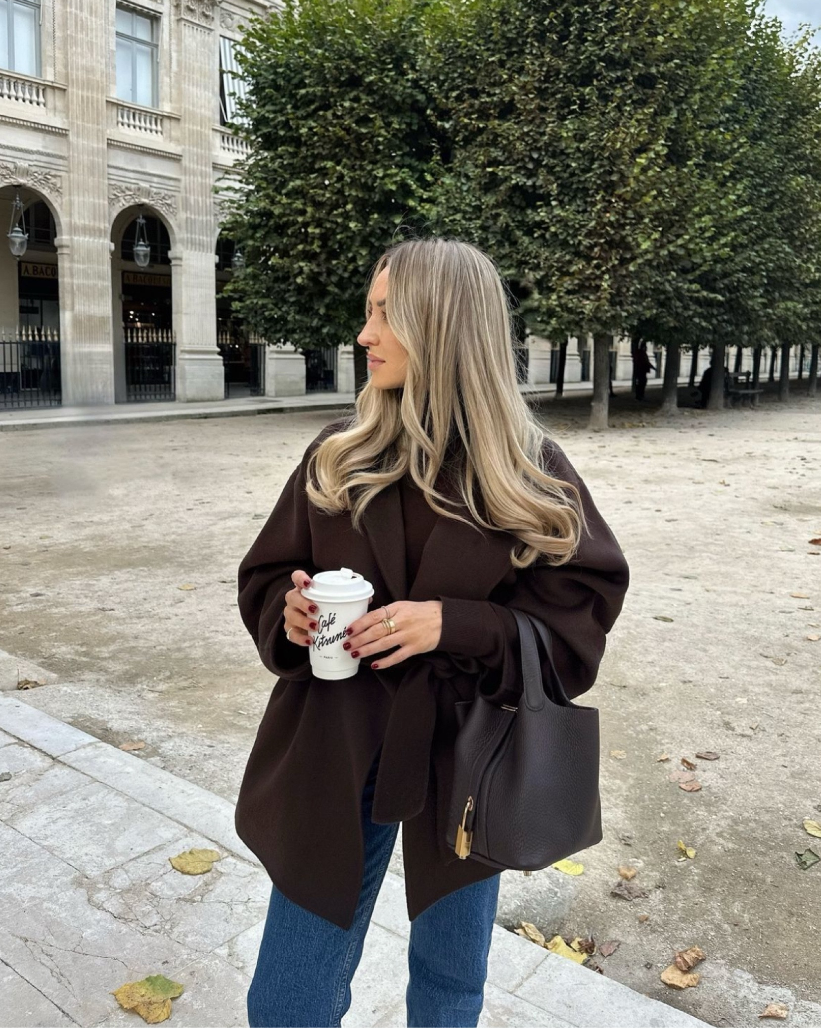 Chocolate brown and dark marble blue - an autumn match made in heaven 🤎🍂 this Almada Label tie belt coat is the perfect piece to wrap up in, elevated with Hermes and suede Saint Laurent loafers 

#LTKtravel #LTKstyletip #LTKautumn