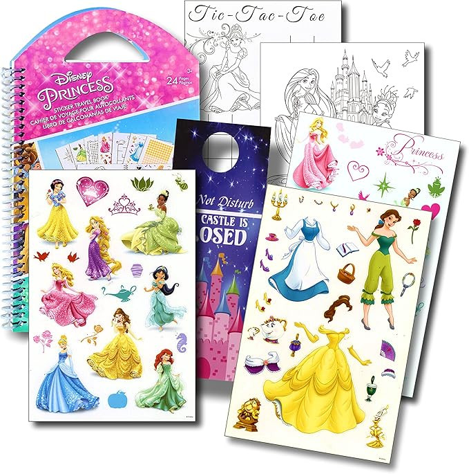 Disney Princess Stickers Travel Activity Set with Stickers, Activities, and Castle Door Hanger | Amazon (US)