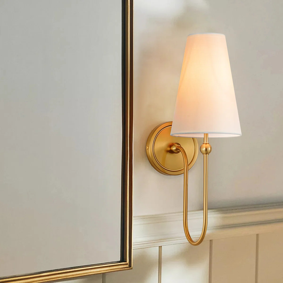 Lumi 1-Light U-Shaped Gooseneck  Armed Wall Sconce for Bedroom | Wayfair North America