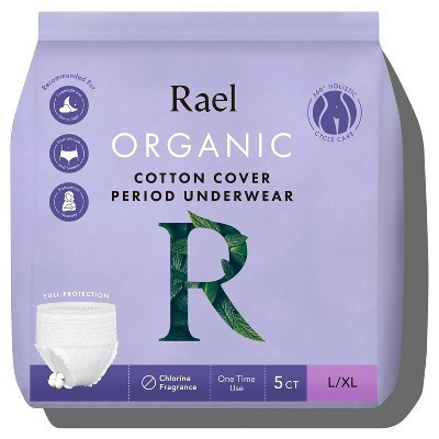 Rael Organic Disposable Period Underwear - L/XL - 5ct | Target