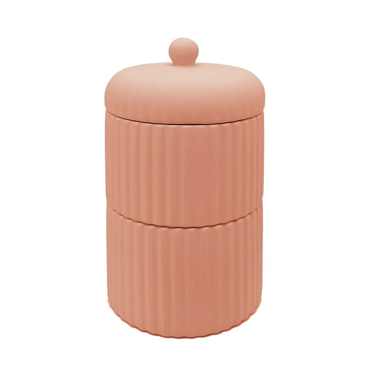 Mainstays By Becky G. & Alejandra 3-Piece Stacked Bathroom Canisters, Coral | Walmart (US)