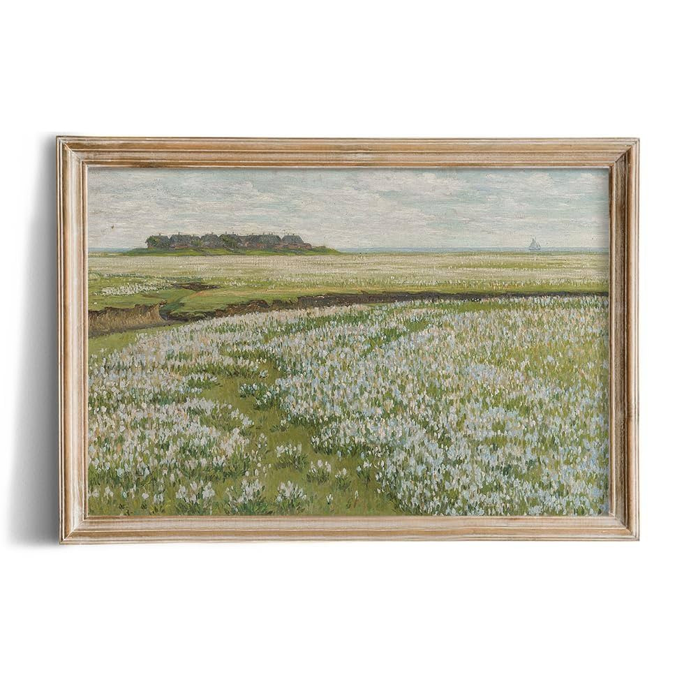 Rustic Farmhouse Wall Art Decor - Unframed Rolled 24x36 Large Canvas - Boho Landscape Picture - S... | Amazon (US)