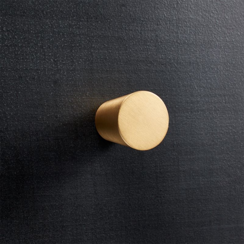 Taper Brushed Brass KnobCB2 Exclusive Purchase now and we'll ship when it's available.    Estima... | CB2