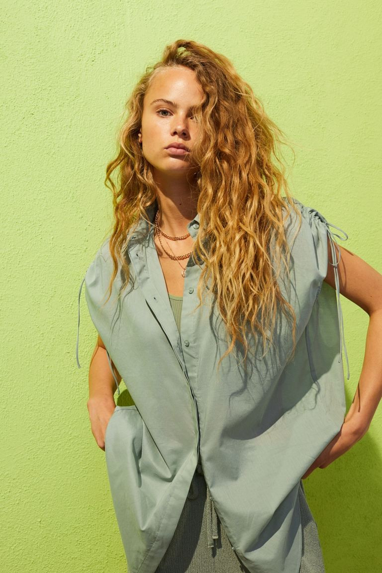 Sleeveless Cotton Shirt | H&M (US + CA)