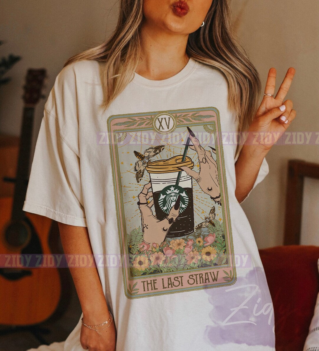 The Last Straw Tarot Card Shirt, Tarot Card Shirt, Skeleton Coffee Shirt, Coffe Tarot Card Shirt,... | Etsy (US)