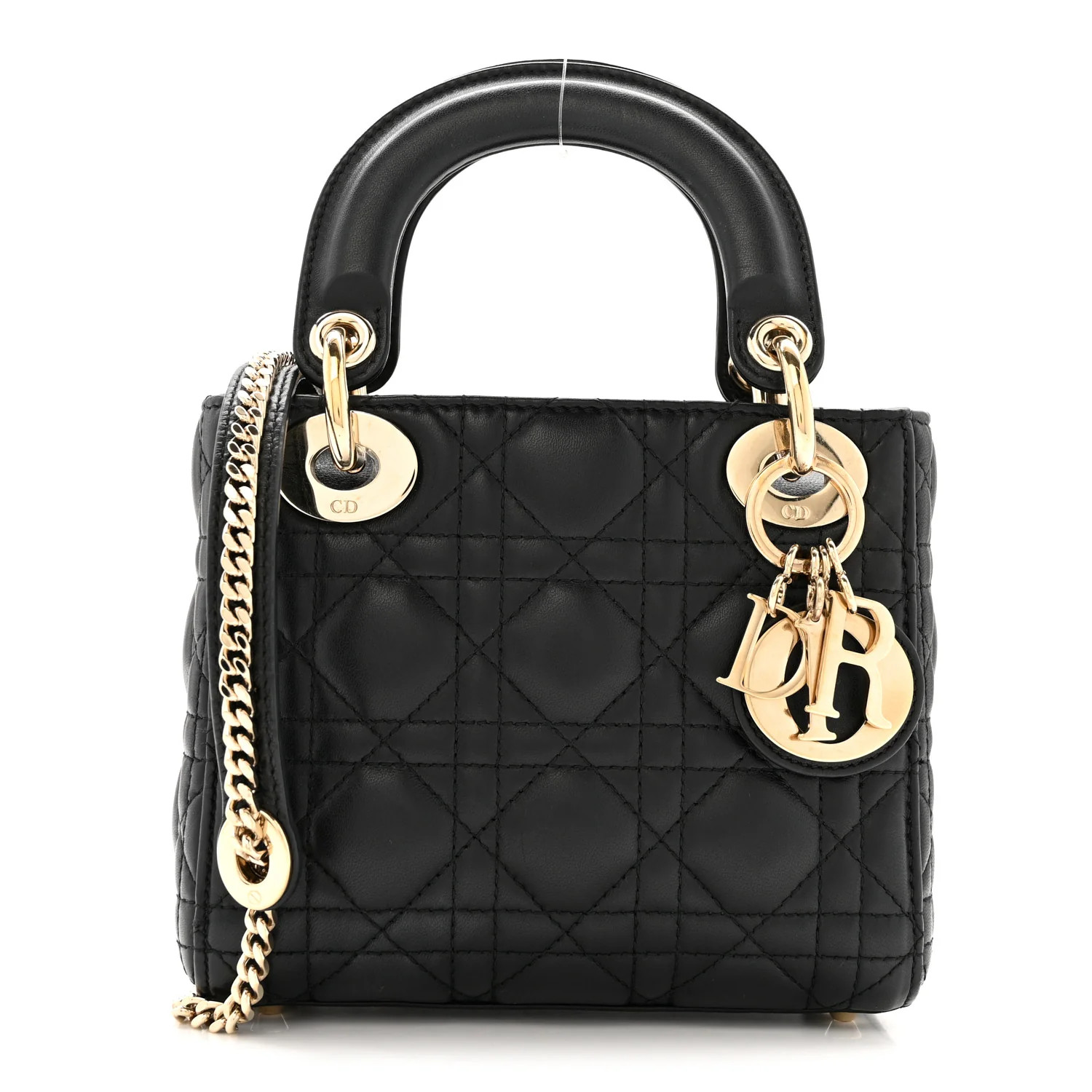 Christian Dior Lambskin Cannage Mini Lady Dior Black 1834871 | FASHIONPHILE (US)