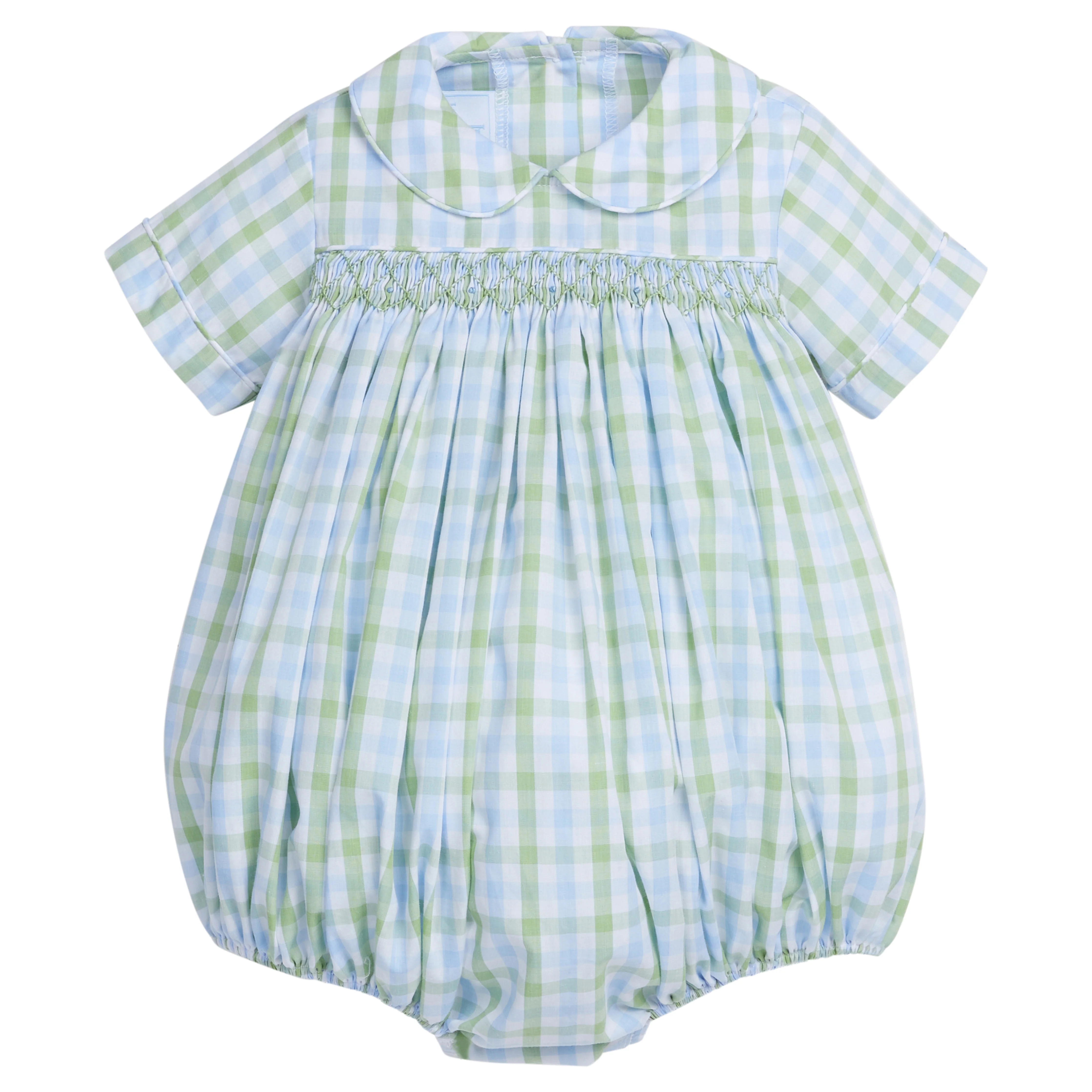 Baby Boy Smocked Bubble in Cheekwood Plaid | Little English