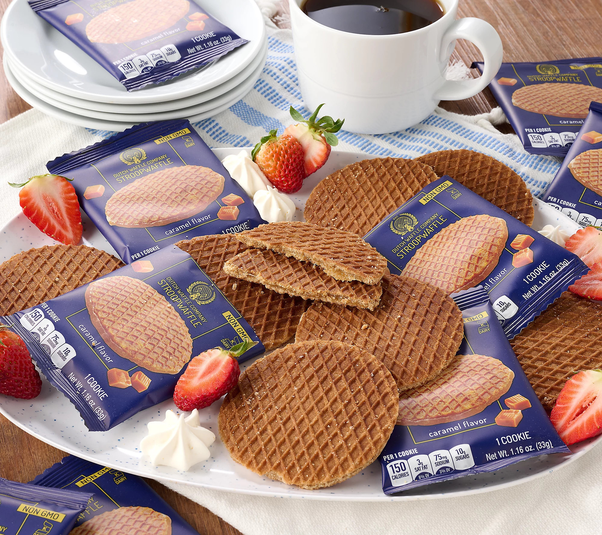 Dutch Waffle Co (24) 1.16 oz Caramel Stroopwafels | QVC