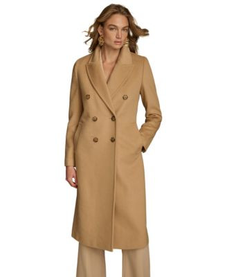 Donna Karan New York Women's Double-Breasted Reefer Coat - Macy's | Macy's
